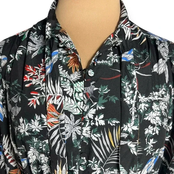 DEREK LAM size 6
Bell-Sleeve Black Multicolor Floral Silk Dress - Picture 5 of 12